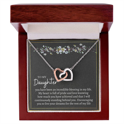 Gift For Daughter Interlocking Hearts Necklace