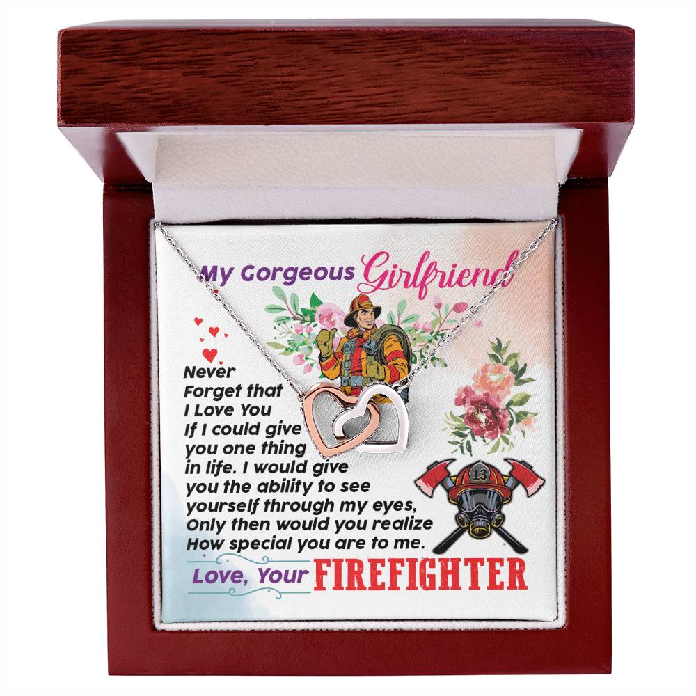 Firefighter'S Girl - Interlocking Heart Necklace Interlocking Hearts Necklace