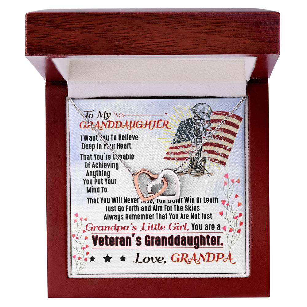 Veteran'S Granddaughter - Interlocking Heart Necklace Interlocking Hearts Necklace