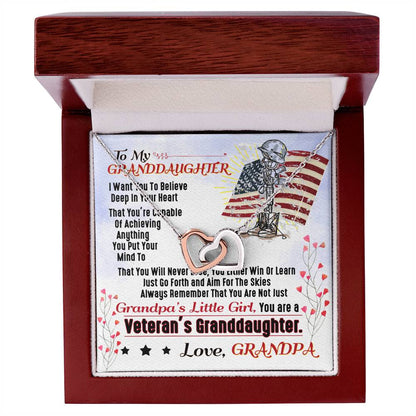 Veteran'S Granddaughter - Interlocking Heart Necklace Interlocking Hearts Necklace