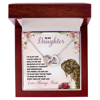 A Special Gift For Daughter Interlocking Hearts Necklace