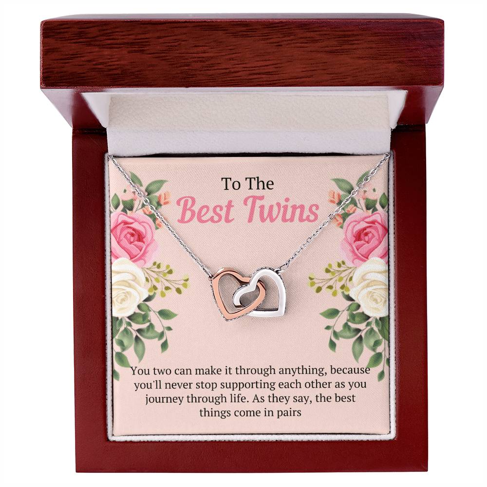 Best Birthday Gift For Twin Sisters Interlocking Hearts Necklace