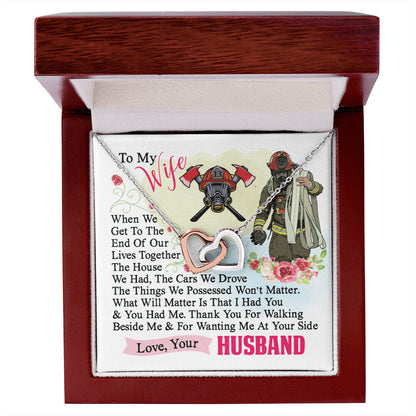 Firefighter'S Wife - Interlocking Heart Necklace Interlocking Hearts Necklace