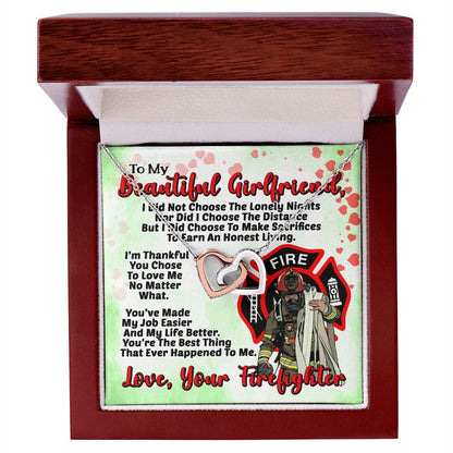 Firefighter'S Girlfriend- Interlocking Heart Necklace Interlocking Hearts Necklace