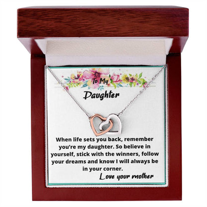 Always In Your Corner Two Hearts Necklace Interlocking Hearts Necklace