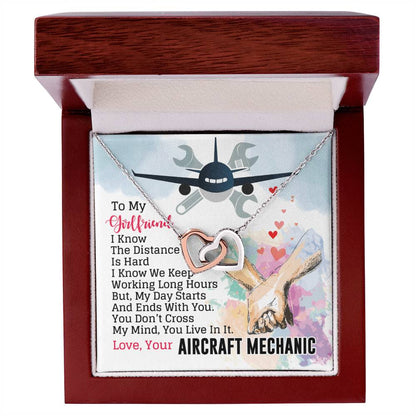 Aircraft Mechanic'S Girlfriend - Interlocking Heart Necklace Interlocking Hearts Necklace