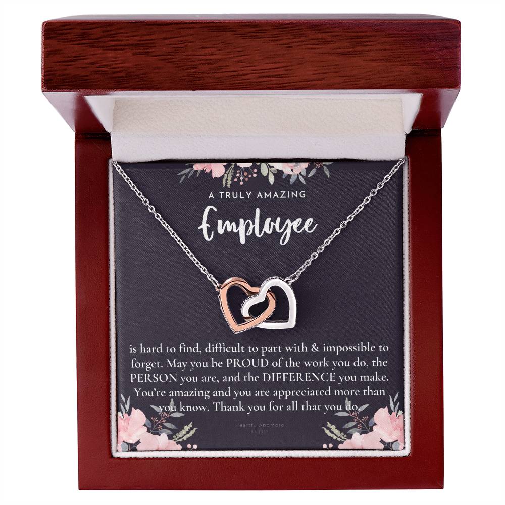 Gift For Employee Employee Appreciation Gift A Truly Amazing Employee Gift Interlocking Hearts Necklace