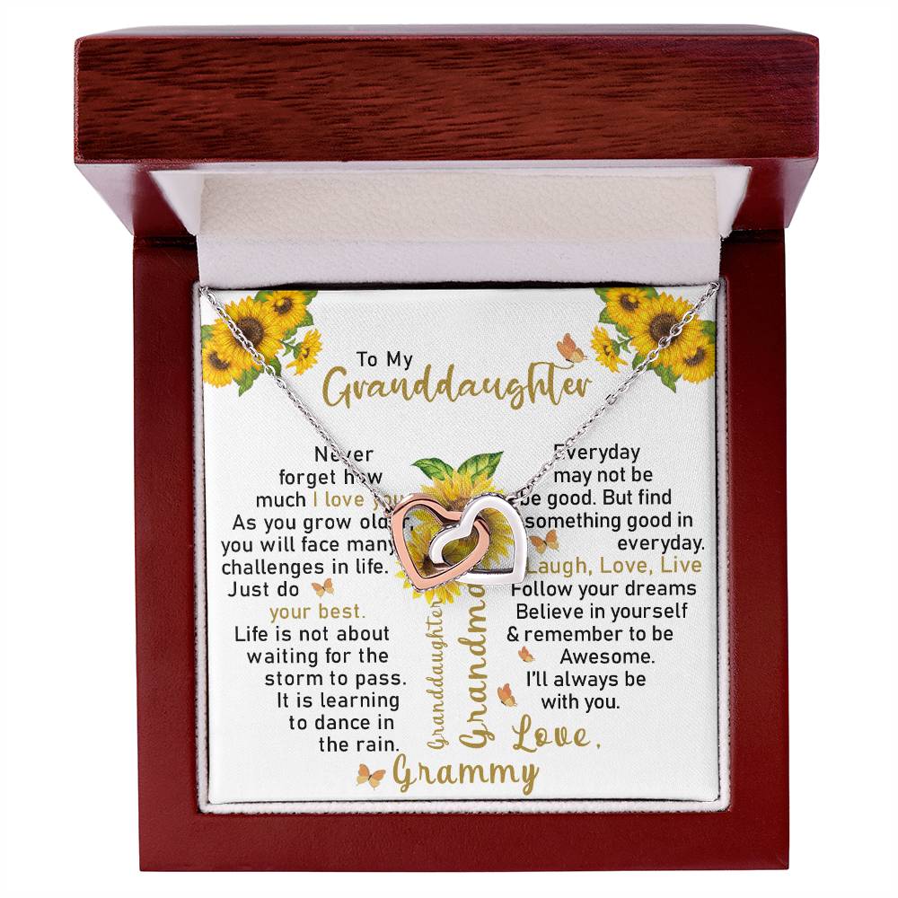 Gift For Granddaughter - Interlocked Hearts Necklace Interlocking Hearts Necklace