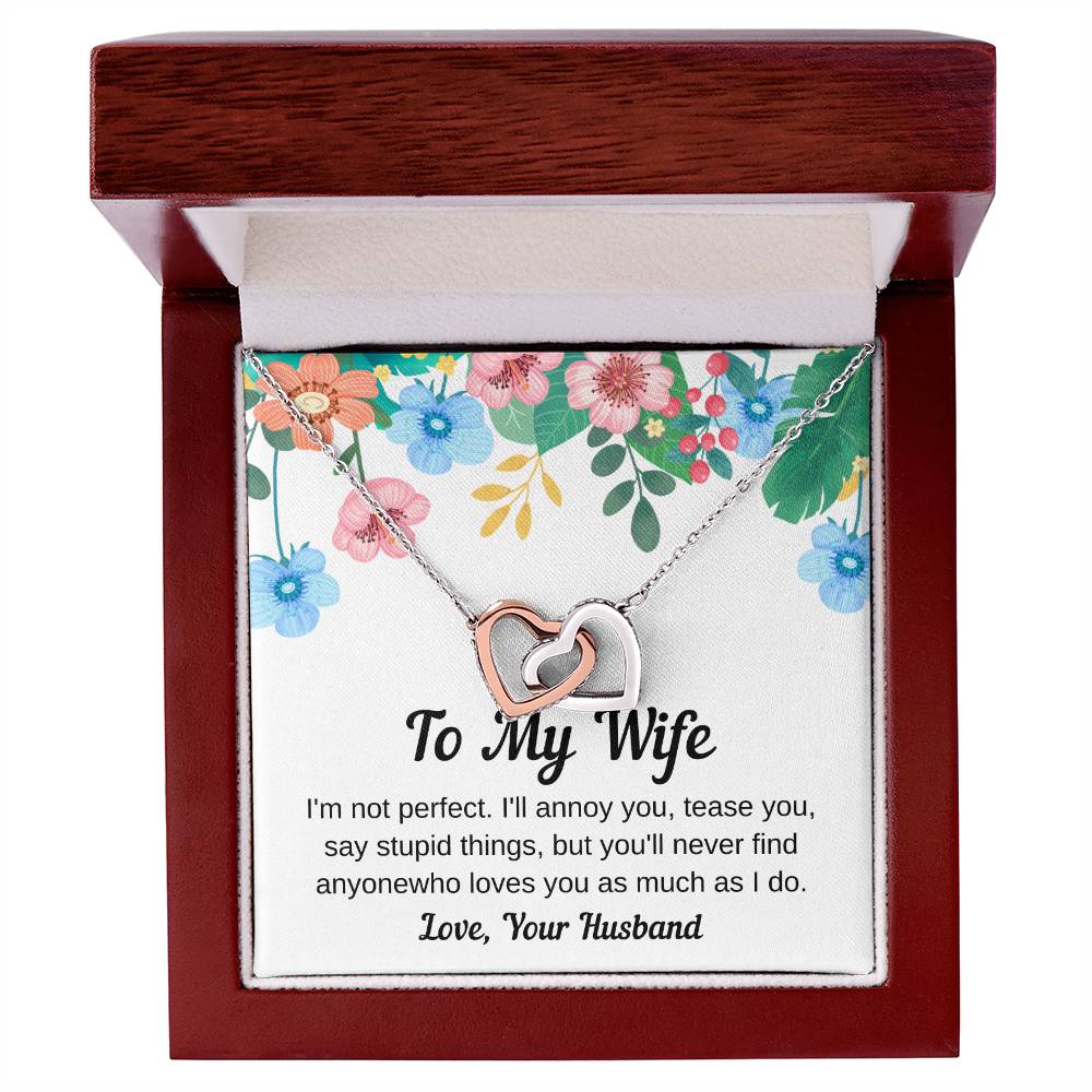 Best Gift For Wife On Anniversary Interlocking Hearts Necklace