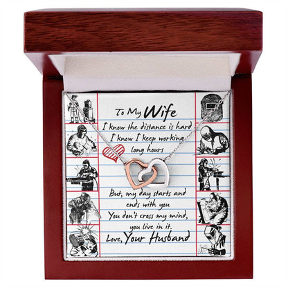 Welder'S Wife - Interlocking Heart Necklace Interlocking Hearts Necklace