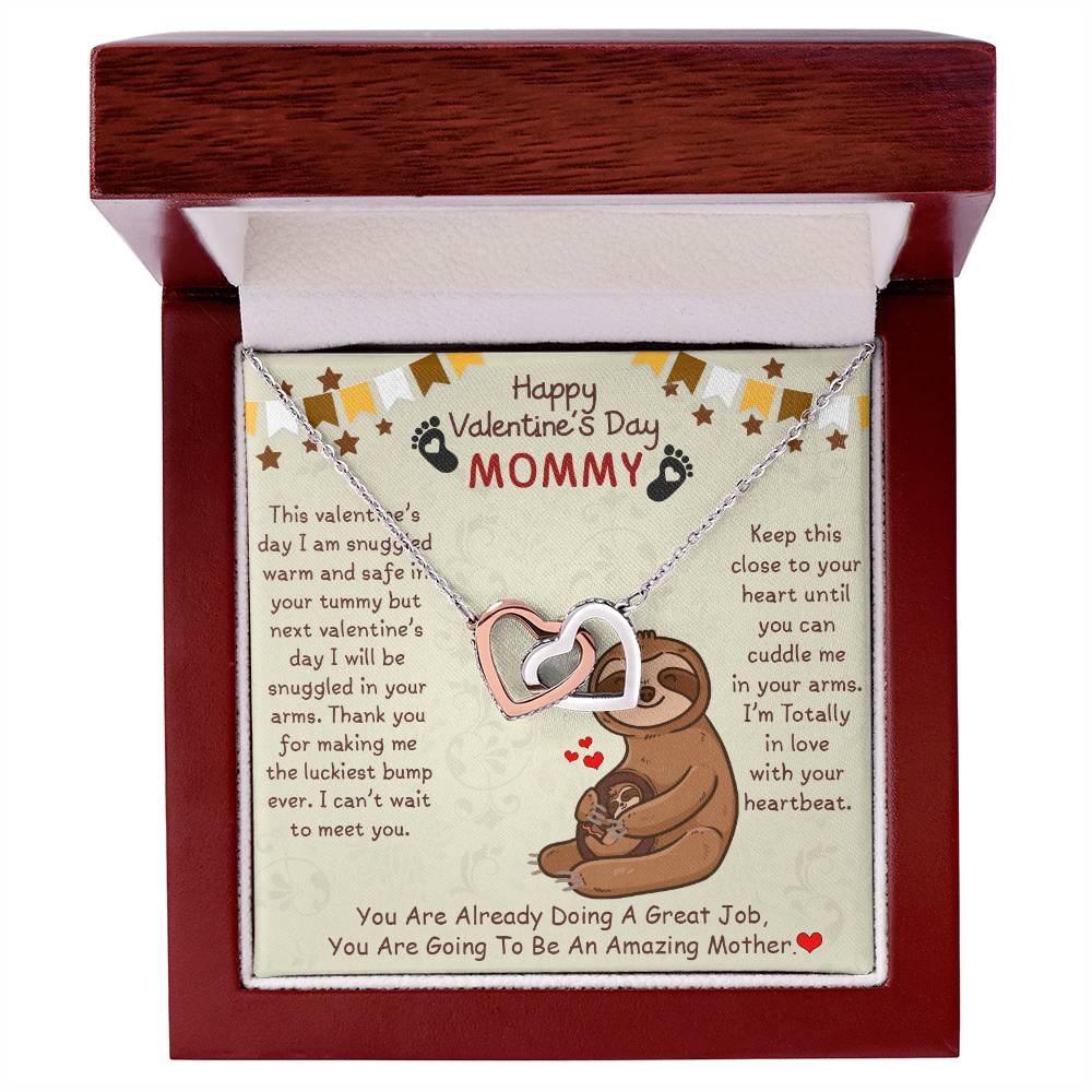 You Are Going To Be An Amazing Mother - Happy Valentine'S Day Mommy - Interlocking Heart Necklace Interlocking Hearts Necklace