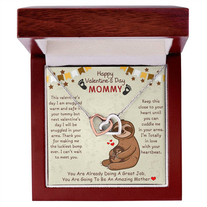 You Are Going To Be An Amazing Mother - Happy Valentine'S Day Mommy - Interlocking Heart Necklace Interlocking Hearts Necklace