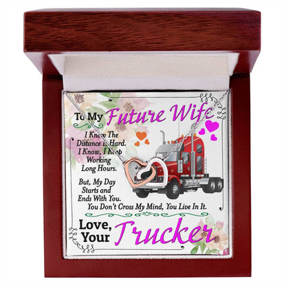 Trucker'S Future Wife - Interlocking Heart Necklace Interlocking Hearts Necklace
