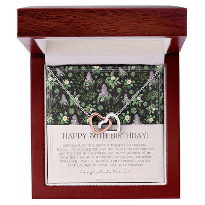 30Th Birthday Gifts For Women Necklace For Her 3 Decade Jewelry 30 Years Old 30Th Birthday Gift Necklace Jewelry Gift For Her Interlocking Hearts Necklace