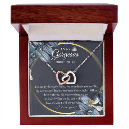 Engagement Gift For Bride To Be Future Wife Necklace Bride To Be Necklace Gift For Bride Sentimental Gift For Future Bride From Groom Fiance Gift For Her Interlocking Hearts Necklace