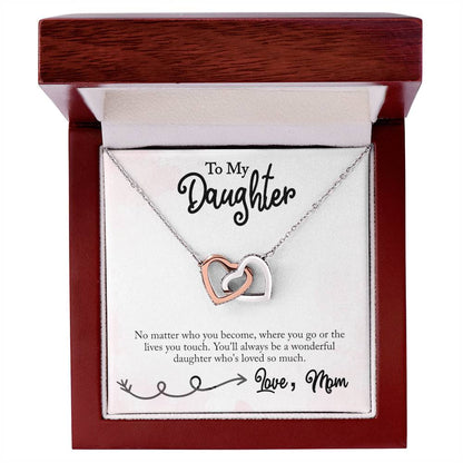 Your Daughters Birthday Graduation Or Just To Say I Love You Interlocking Hearts Necklace