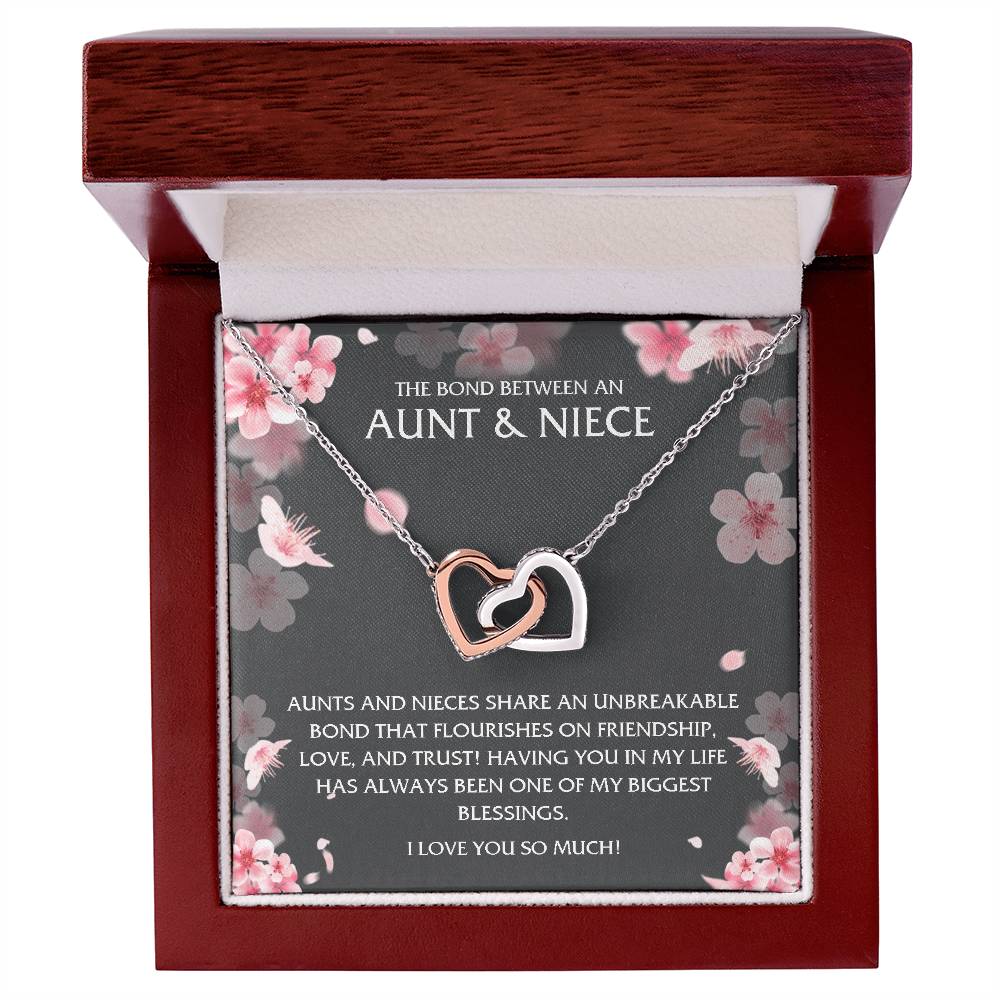 Aunt-Niece Interlocking Hearts Necklace Aunt-Niece Gift Personalized Aunt-Niece Jewelry Aunt-Niece Aunt Jewelry Custom Gift For Aunt