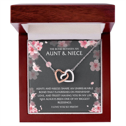 Aunt-Niece Interlocking Hearts Necklace Aunt-Niece Gift Personalized Aunt-Niece Jewelry Aunt-Niece Aunt Jewelry Custom Gift For Aunt