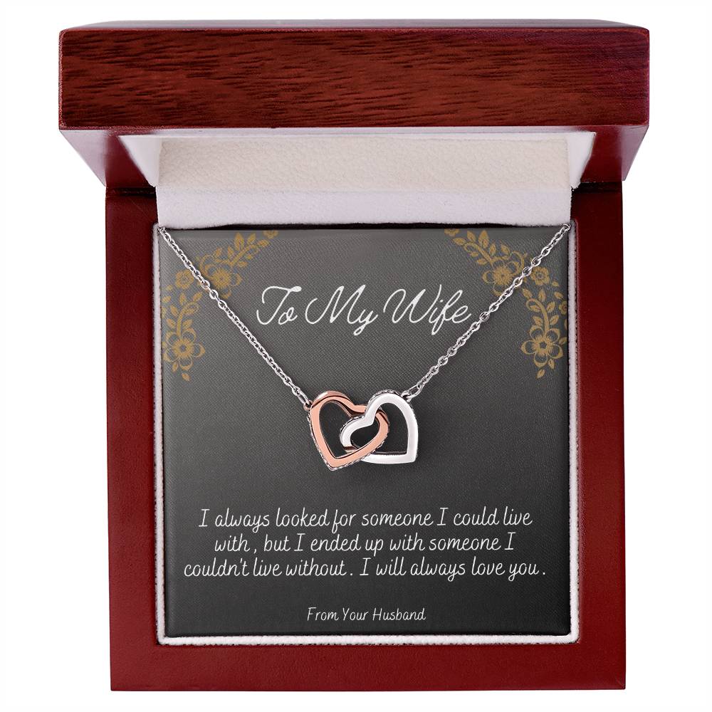 Can'T Live Without You Interlocking Hearts Necklace