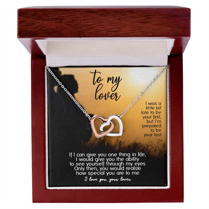 Unique Lover'S Gift - Two Hearts Necklace Interlocking Hearts Necklace