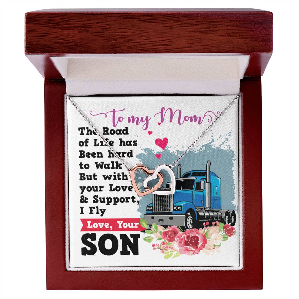 Trucker'S Mom - Interlocking Heart Necklace Interlocking Hearts Necklace