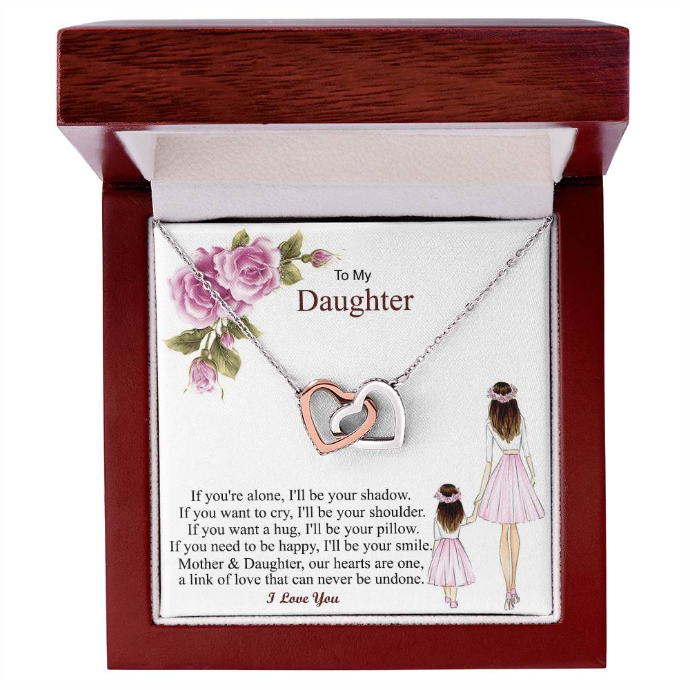 Gift For Daughter From Mon Daughter - Necklace Interlocking Hearts Necklace