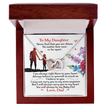 Gift For Daughter - Interlocking Heart Necklace Interlocking Hearts Necklace