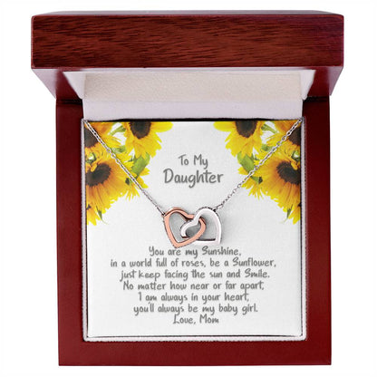 Daughter My Sunshine - Hearts Necklace Interlocking Hearts Necklace