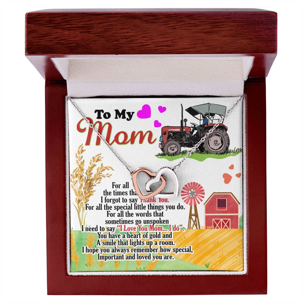 Farmer'S Mom - Interlocking Heart Necklace Interlocking Hearts Necklace