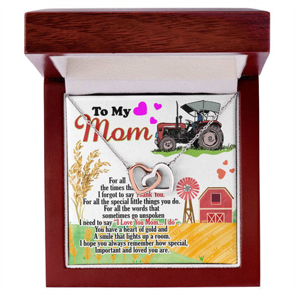 Farmer'S Mom - Interlocking Heart Necklace Interlocking Hearts Necklace