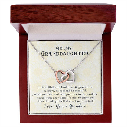Gift For Granddaughter - Interlocking Hearts Necklace