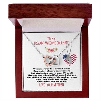 Veteran'S Wife - Interlocking Heart Necklace Interlocking Hearts Necklace