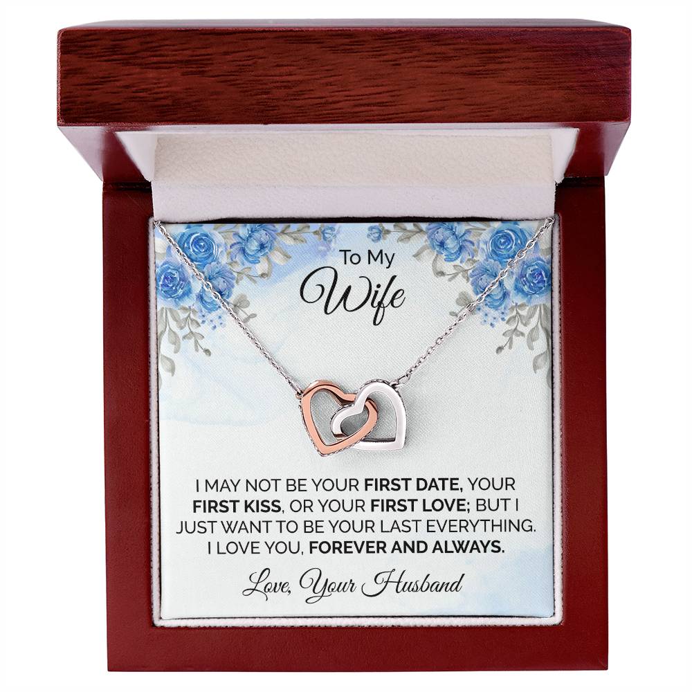 To My Wife Interlocking Hearts Necklace