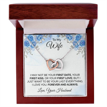 To My Wife Interlocking Hearts Necklace
