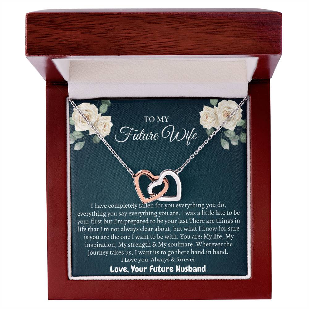 Gift For Future Wife Interlocking Hearts Necklace