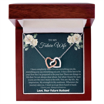 Gift For Future Wife Interlocking Hearts Necklace