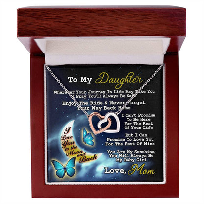 Gift For Daughter - Interlocking Heart Necklace Interlocking Hearts Necklace