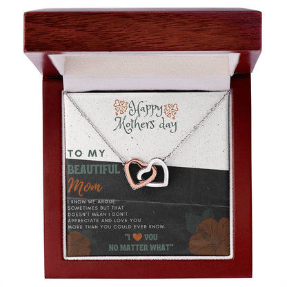 For Your Beautiful Mom On This Mother'S Day Interlocking Hearts Necklace