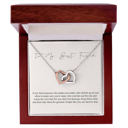 Best Friend Necklace Interlocking Hearts Necklace