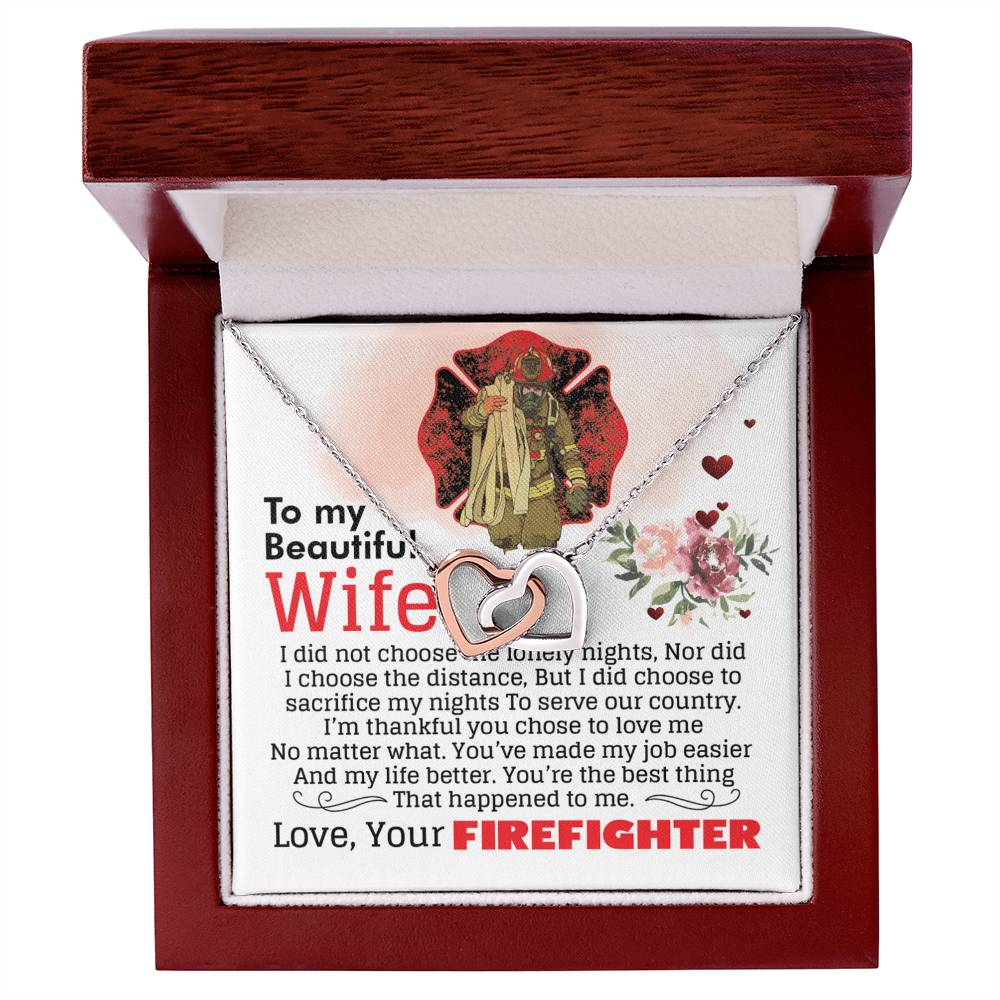 Firefighter'S Wife - Interlocking Heart Necklace Interlocking Hearts Necklace