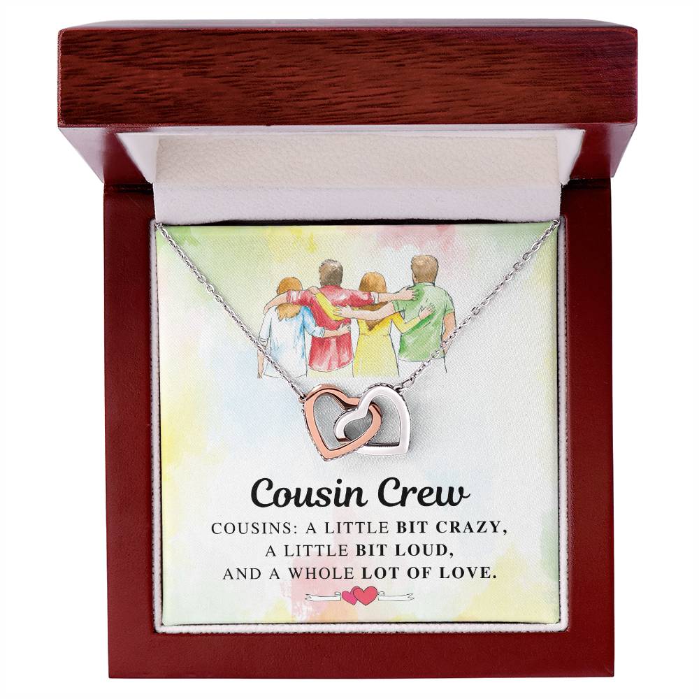 Cousin Crew Gift Interlocking Heart Necklace Gift To Cousins Best Friend Gifts Family Friend Gifts Interlocking Hearts Necklace
