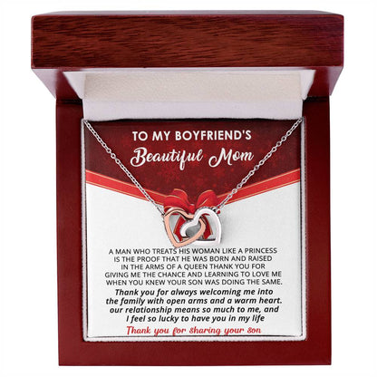 Gift For Boyfriend'S Mom - A Queen - Interlocking Interlocking Hearts Necklace