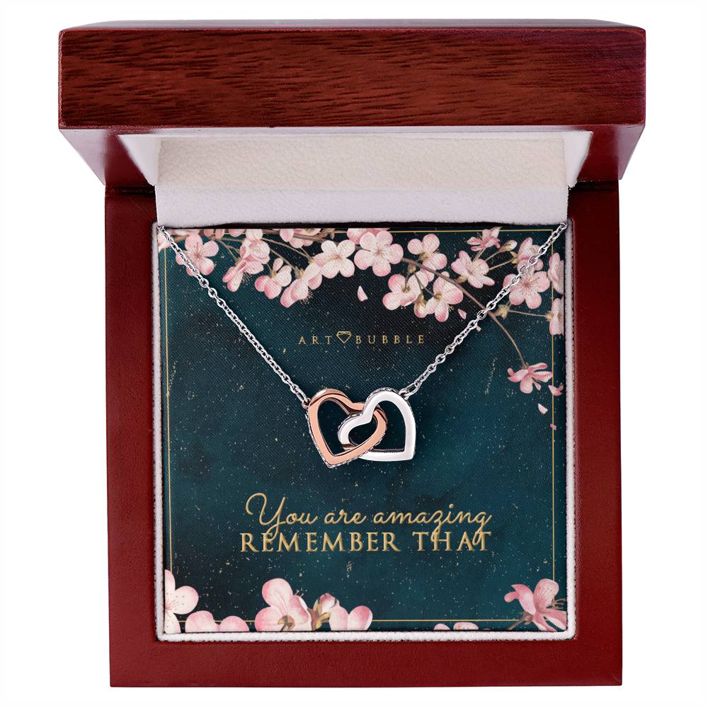 Empowering Gift Necklace For Women Interlocking Hearts Necklace