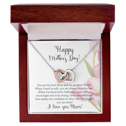 You Are The Best Mom - Happy Mother'S Day Necklace Interlocking Hearts Necklace
