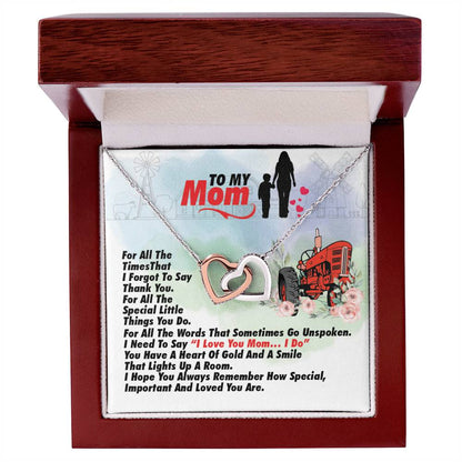 Farmer'S Mom - Interlocking Heart Necklace Interlocking Hearts Necklace