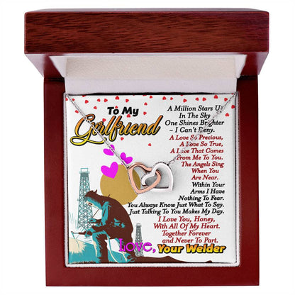 Welder'S Girlfriend - Interlocking Heart Necklace Interlocking Hearts Necklace