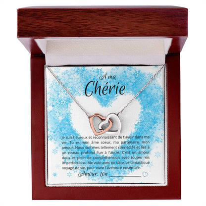 A Ma Chérie - Beautiful Winter Necklace Interlocking Hearts Necklace