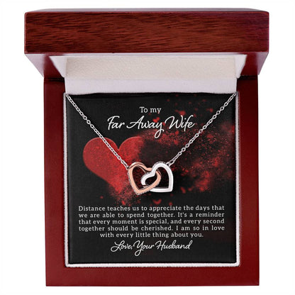 To My Wife Necklace Anniversary Gift For Wife Birthday Gift For Wife Gift For Wife Necklace For Wife Gift For Wife Birthday Interlocking Hearts Necklace