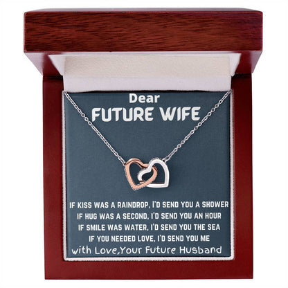 Gift For Future Wife Interlocking Hearts Necklace