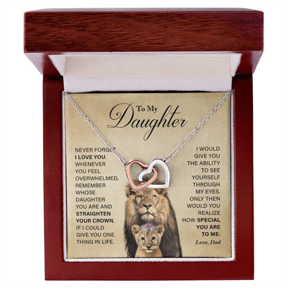 Daughter - How Special You Are To Me- Necklace Interlocking Hearts Necklace